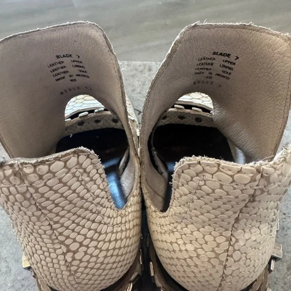 Freebird Blade Leather Ankle Boots white snake color - Picture 10 of 13